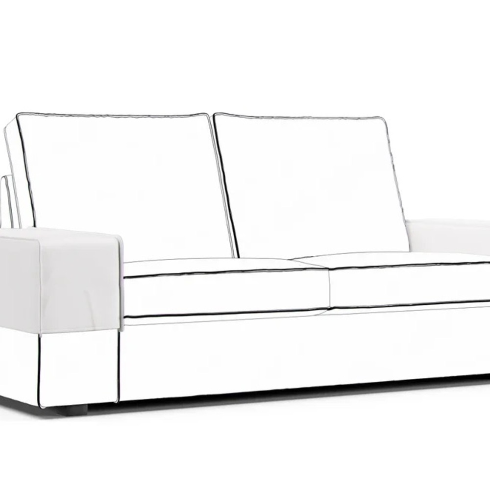 New IKEA Set of 2 Kivik Armrest Protector Covers Blekinge White
